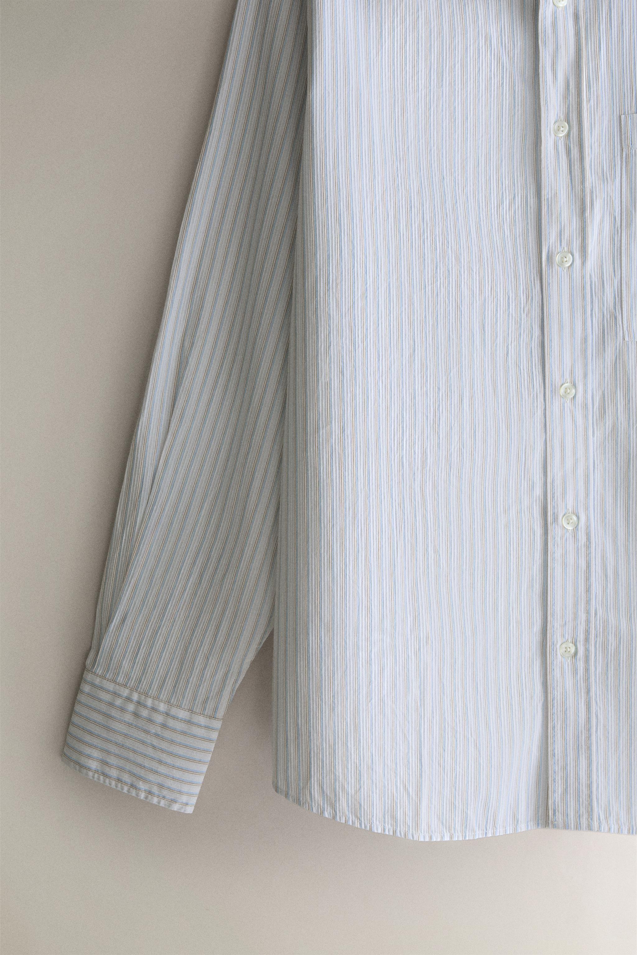 STRIPED POPLIN COTTON SHIRT